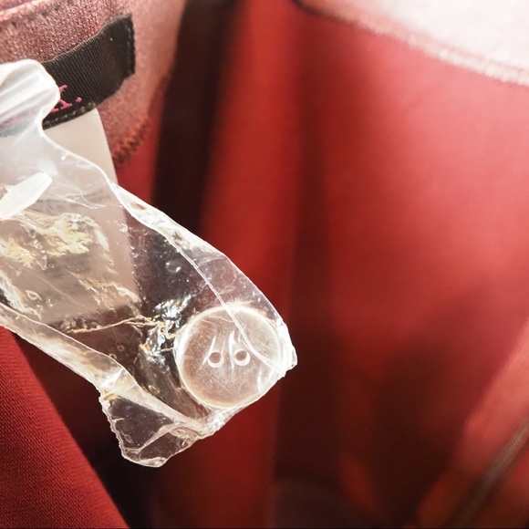 NWOT Mark. M burgundy pleather skater skirt - Picture 6 of 7